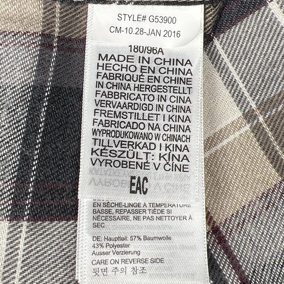 Marmot Sz Mens L Flannel Long-Sleeve Button-Down Casual Shirt Black Brown Plaid - Picture 4 of 15